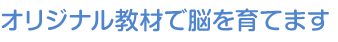 オリジナル教材で脳を育てます