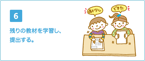 残りの教材を学習し、提出する。