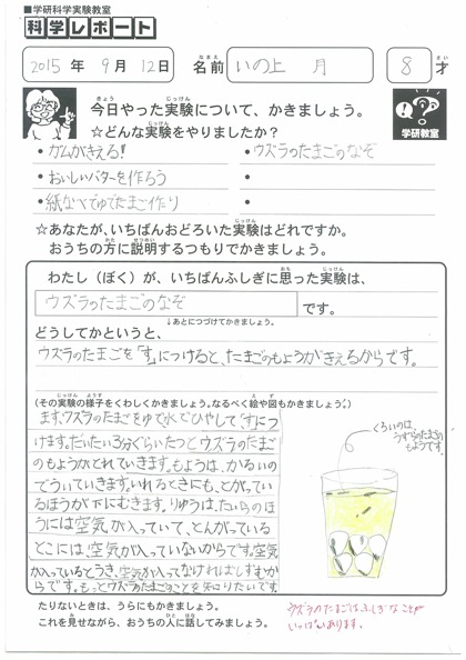 井上 月さん 2年生