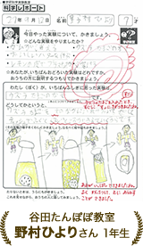 野村ひよりさん 1年生