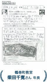 柴田千寛さん 2年生